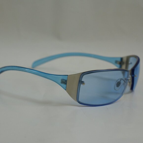 NWT Vintage 90\'s Lady Rectangle Metal Rimless Fashion Sunglasses (S. Silver) main image 4